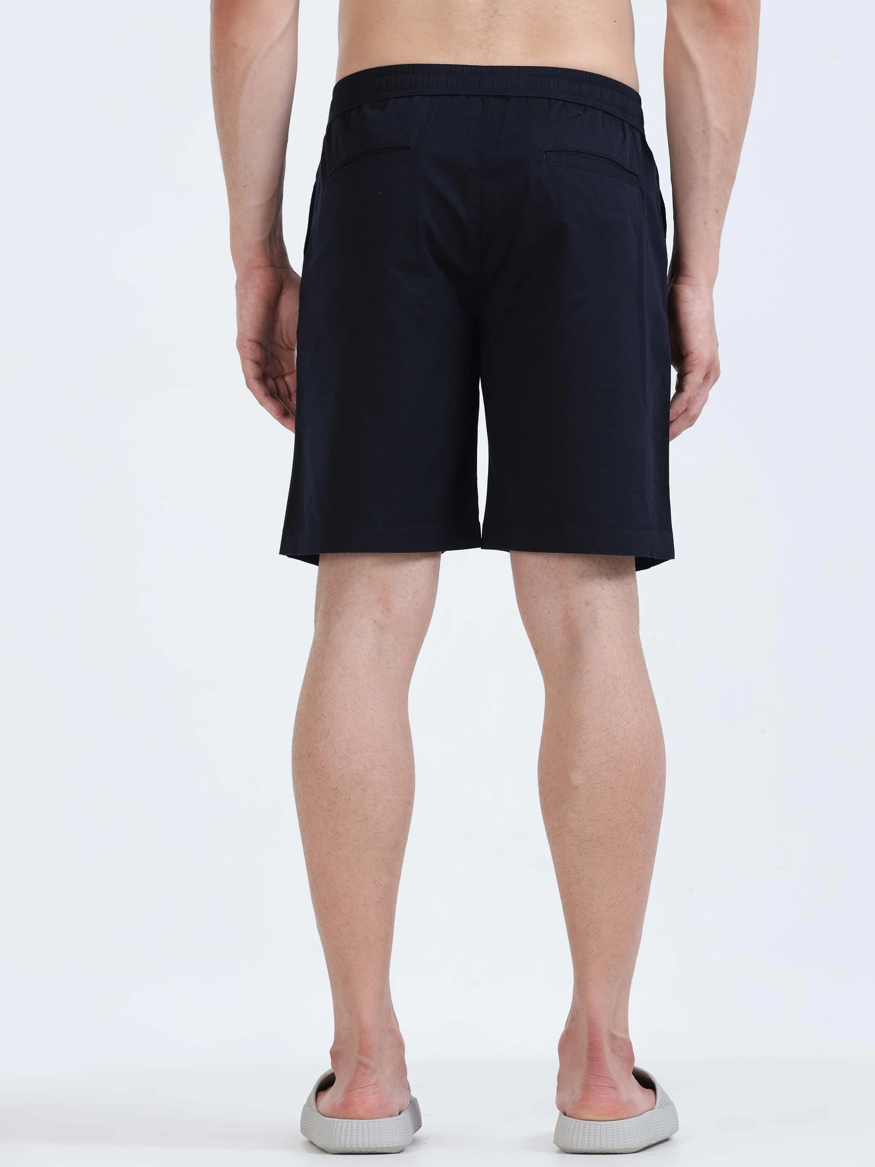 Soft Cotton Navy Basic Shorts