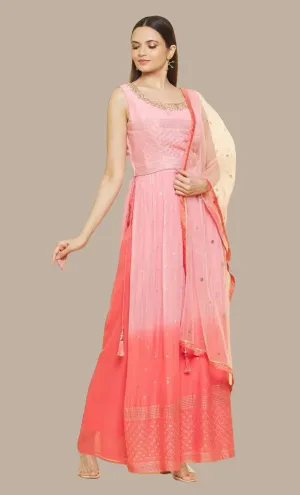 Soft Salmon Pink Embroidered Nyra Set