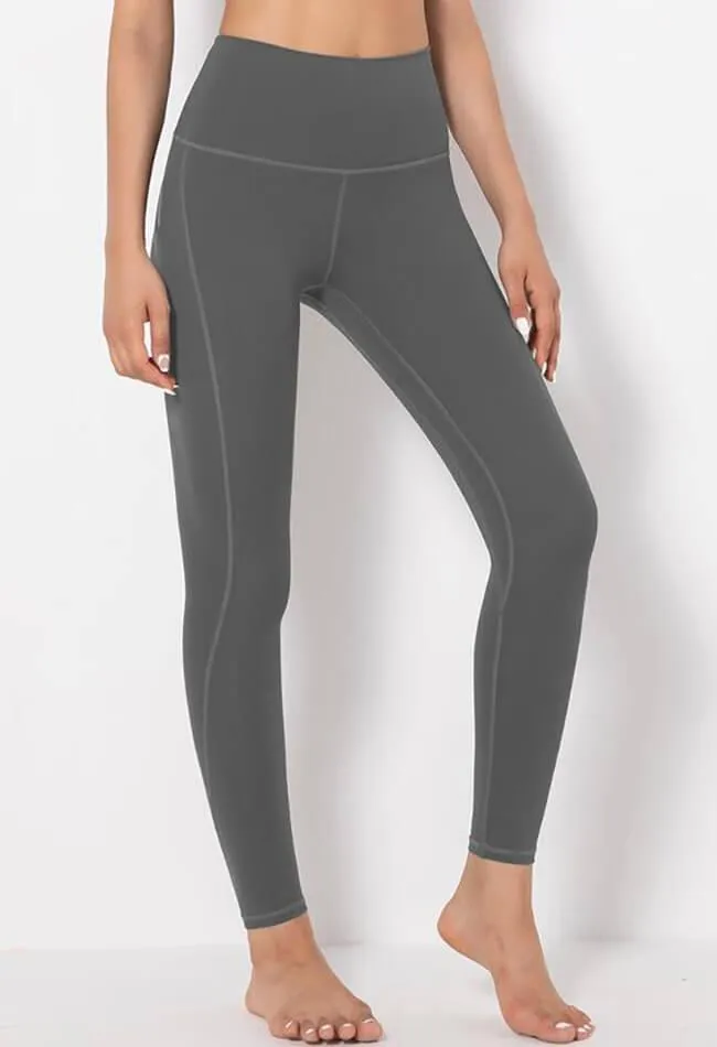 Solid Mid-Waist Pocket Legging - Simple