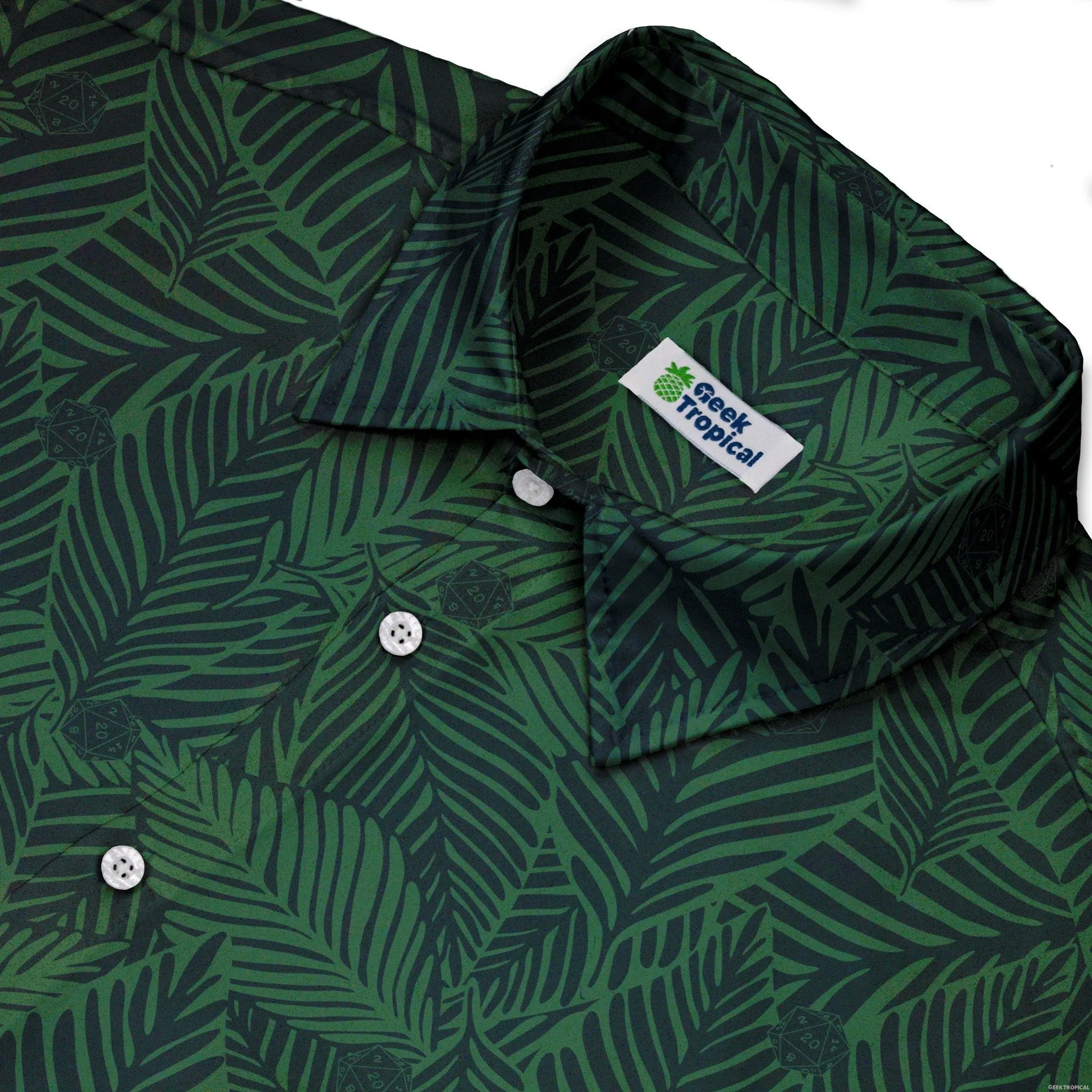 Tropical Dnd Dice Button Up Shirt