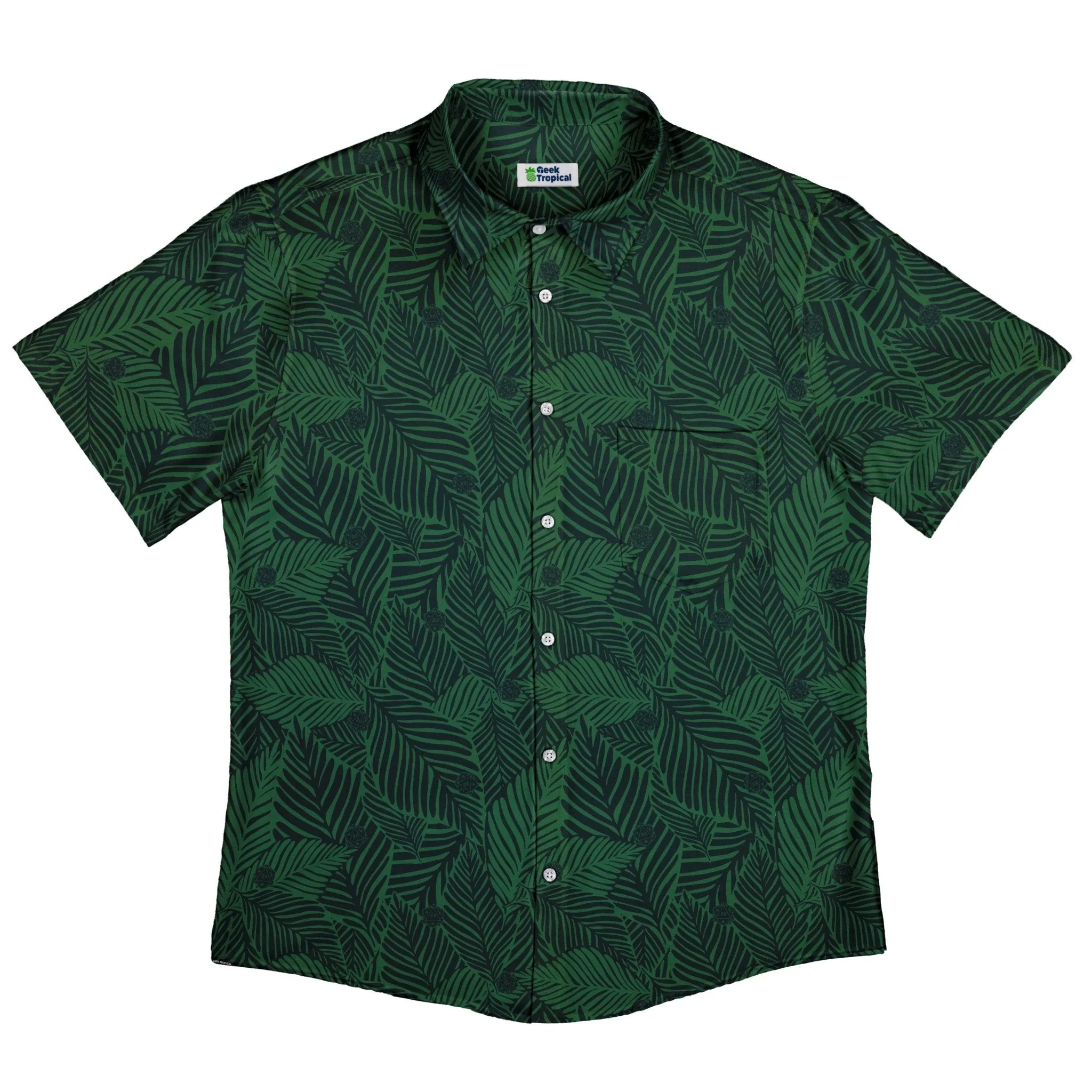 Tropical Dnd Dice Button Up Shirt