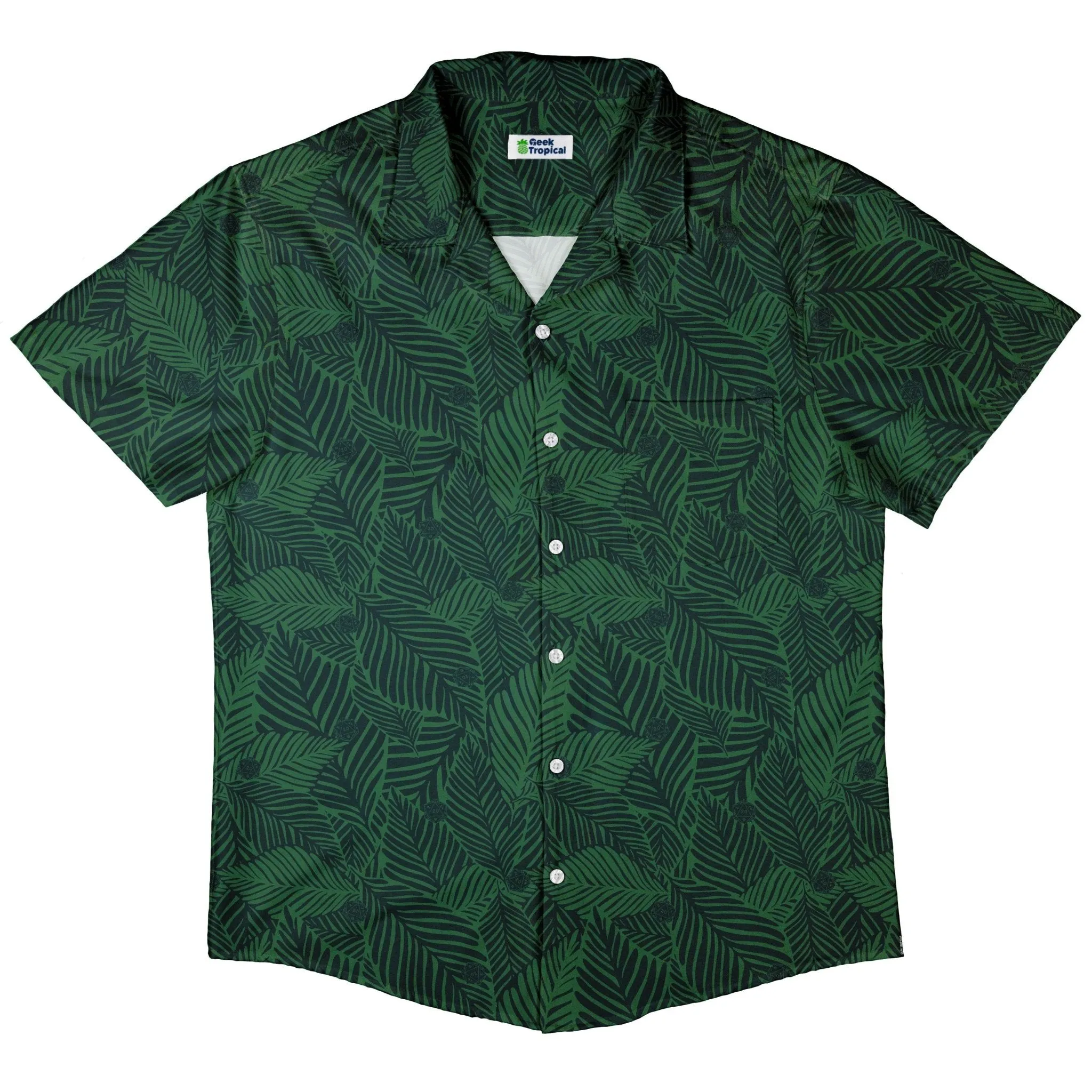 Tropical Dnd Dice Button Up Shirt