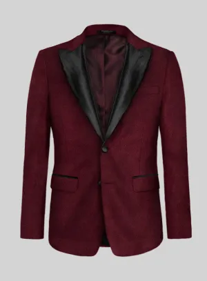 Wine Velvet Tuxedo Jacket