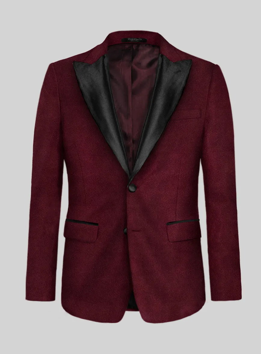 Wine Velvet Tuxedo Jacket